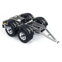 1/14 2 Axles RC Metal Trailer with Fifth-wheel Traction for LESU Remote Control Car Truck DIY Model Unpainted Toy TH23748