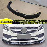 Gloss Black Car Front Bumper Splitter Lip Side Spoiler For Mercedes CLA-Class C117 W117 CLA180 200 220 260 2016-2019 Accessories