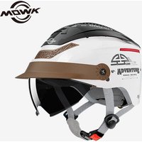 MOWK Motorcycle Helmet Summer Breathable Men Women Electric Jet Scooter Half Helmet Large Sunroof Open Face Moto MTB Bike Helmet