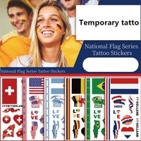 2026Temporary Tattoo Stickers Multi-Use Country Flags for All Football Tournaments Face & Body Waterproof Decals for Soccer Fans