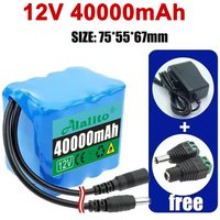 NEW 12V 3S4P 40000mah battery 18650 Li-ion 50Ah Rechargeable batteries with BMS Lithium Battery packs Protection Board +Charger