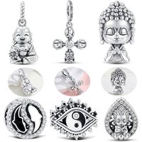 925 Sterling Silver Charms Buddhist & Spiritual Beads Pendants Fit Original Bracelets DIY Jewelry Making For Women Gifts