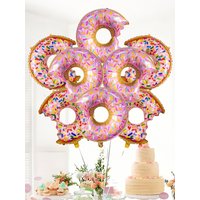 2pcs/4pcs donut aluminum film balloon set suitable for birthday party supplies baby shower dessert theme party decoration
