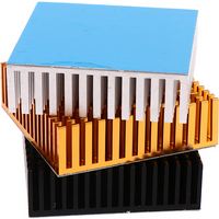 50*50*15MM With Thermal Conductive Adhesive Aluminum Heatsink Panel Heat Sink CPU Power IC Chip Cooler Radiator WhiteBlackGold