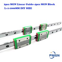 Guide linéaire MGN Miniature, 2 pièces, 4 pièces, MGN7, MGN12, MGN15, MGN9, 300, 350, 400, 450, 500, 600, 800mm