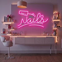 Nails Neon Sign Beauty Salon Decoration LED Neon Light For Nail shop Beauty shop Room wall decoration Light Business Signboard