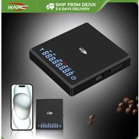IKAPE Digital Mini Coffee Scale with Timer, 2kg/0.1g High Precision Rechargeable Drip Espresso Scale with Tare Function, LED