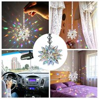 Star Crystal Sun Catcher Hanging Prism Rainbow Maker Window Hanging Ornament Home Garden Decor Suncatcher Pendant SJGJ06