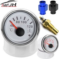 Jauge de température de l'eau de bateau de camion de voiture de 52mm capteur de température de 10MM 40-120 indicateur de véhicule de compteur de Moto pour Auto avec rétro-éclairage rouge