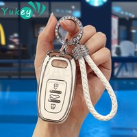 For Audi Q3 Q5 Q7 A1 A3 A4 A5 A6 A7 A8 Quattro 2009-2015 TPU Car Remote Smart Key Cover Case Shell Accessories