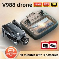 Drone Original V988 avec Caméra HD 4K 360° ° Drone RC FPV avec Écran Large, Évitement d'Obstacles, Moteur Brushless, WIFI 5G et GPS