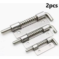 2pcs Spring Loaded Door Bolt Metal Security Bolt Latch Tone Spring Latches Cabinet Hardware Distribution Box Latches