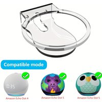 Le support en acrylique convient au support de montage mural audio Amazon Echo 4e/5e génération, support de rangement de base de bureau pour haut-parleur
