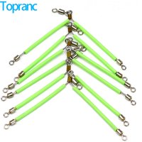 Topranc Luminous Stainless Steel Fishing Balance Connector Sea Fishing Anti-Tangle Feeder Booms, Swivel Hook Lure