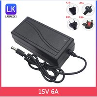 15V 6A Power Supply Adaptor 15V AC 100V-240V to DC Charger for IMAX B6 ELectric Tool Laptop LED Speaker