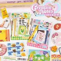 TIANZI Cute Styles 100 Sheets Creative Korean Stationery Memo Pad Fresh Students Journal DIY Scrapbooking Paper Office supplies