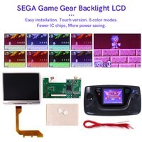 Newest LCD Screen For SEGA Game Gear HighLit Full Display VGA Out LCD Kits For SEGA GG Console support GG, SMS, SG-1000 games