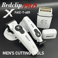 Nouvel ensemble de tondeuses à cheveux professionnelles BRDCLIP FA1C-T-609 blanc pour hommes, rasoir électrique 10000 tr/min, outils de barbier