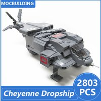 Cheyenne Dropship UD-4L Mini Scale Model Moc Building Blocks Diy Assemble Bricks Space Educational Collection Toys Gifts 2803PCS
