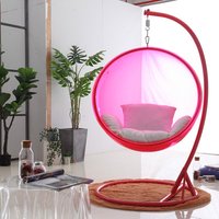 Transparent Bubble Chair Swing Hanging Chair Glass Hanging Basket Home Indoor Bedroom Balcony Cradle Hemisphere Space Chair