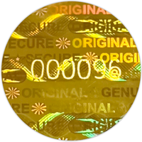 1.5cm Gold Round Hologram Sticker, Tamperproof & Security Label with Warranty Void Seals - High - Quality Anti - Counterfeiting