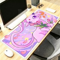 Espeon Eevee family pokemon Anime XXL Mouse Pad Kawaii rubber Keyboard Gaming HD printing Non-slip base overlock game Desk Mat