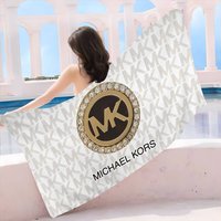 M-Michaels kors-Fashion-brand Microfiber Blanket Quick Drying Beach Towels Oversized Printing Super Absorbent Pool Towel Blanket