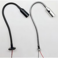 Universal 1W DC12V 24V LED CNC Machine Tool Light Flexible Gooseneck led Workshop Working Lamp Silver Black Industrial Spotlight
