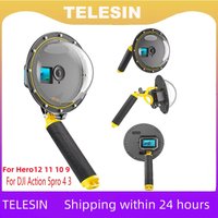 TELESIN Diving Dome Port for DJI Action 5 Pro 4 3 for Gopro Hero 12 11 10 9 Accessories Waterproof Housing Diving Equipment