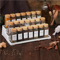 Platz Gewürz Glas Pfeffer Flaschen Glas Gewürz Lagerung Flaschen Grill Gewürz Container Box Mit Aufkleber 10 teil/los