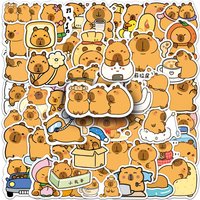 50Pcs cute capybara cartoon DIY animal Decoratio phone Luggage Laptop Guitar Bike Skateboard fridge helmet Toy waterpro sticker