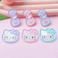 24/120PCS Cat phone case, cream glue DIY accessory patch, sweet border, KT clear acrylic jelly like bow accessory
