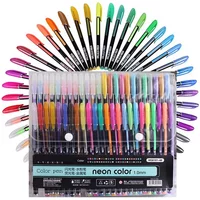 12/24Pcs Metallic Glitter Colors Gel Pens for School Office Adult Coloring Book Journals Drawing Art Markers Promotion Pen Cute