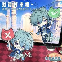 Anime Genshin Impact Flins Columbina Lohen Durin Varka Cosplay Right or Wrong Acrylic Punch Card Rod Cartoon Group Photo Cards