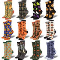 New Harajuku Halloween Creative Funny Pumpkin Jacquard Tide Socks Men And Women Couples In Tube Socks