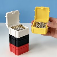 Stackable Sealed Storage Box, Compact Bayonet Design Desktop Organizer, Perfect for Tiny Desk Accessories