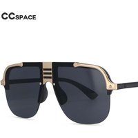 53831 Oversized Brand Sunglasses Fashion Half Frame Men Women Shades Uv400 Vintage Glasses