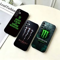 Cool-Monster Energy Phone Case Black Silicone Soft For Samsung A73,A72,A71,A70,A53,A52,A51