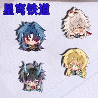 Honkai:Star Rail Q Version Cartoon Blade Jingyuan Acrylic Brooch Pin Cosplay Badge Jewelry Accessories For Clothes Backpack Gift
