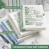 Creative A5 Binder Notebooks Transparent Daily Weekly Planner Agenda Book Sketchbook Loose-leaf Memo Book School Office Supplies