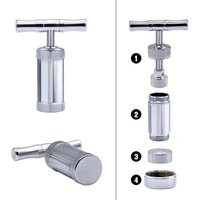 1, T-Shaped Aluminum Manual Cigarette Press Rotating Jacket Non-Slip Plastic Cover, Small Smoking Accessories, Christmas Halloween