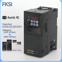 220V to 380V VFD 0.75KW/1.5KW/2.2KW/3.7KW/5.5KW 1phase to 3 phase output Variable Frequency Drive Motor Speed Control Inverter