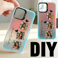 DIY Customized Photo Case Gradient For iPhone 17 16 15 14 13 12 11 Pro Max 7 8 Plus 17Air SE 2020 22 Shockproof Case Back Cover