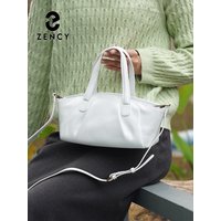Zency Women's Genuine Leather Handbag Female Shoulder Crossbody Ladies Large Roomy Purse