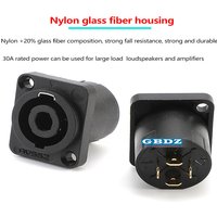 AVSSZ AL4MP 4-Pin Speakon Speaker Socket, Professional Audio Video Speaker D-Type Base