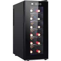 12 Bottle Wine Chiller Countertop Wine Cellar with UVProtection GlassIntelligent Thermostat Perfect GiftforWineLoversCollectors