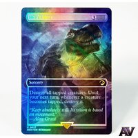 Magical Proxy Grim Giganotosaurus Creature Dinosaur Borderless High Quality Game Gathering Board Playing Trading Cards