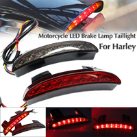 12V Motorcycle LED Fender Taillight Brake Lamp Red Ultra-Bright Stop Running Lights For Harley Sportster Iron 883 1200 Dyna Xl8