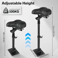 Klappbarer Sattel für Elektroroller, verstellbarer Sitz für E-Scooter, stoßdämpfender Sitz, Rollerzubehör, höhenverstellbar von 45–65 cm, mit tragbarem Schultergurt und hochglänzender Oberfläche.