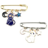 Anime Sailor Moon Cat Brooches for Women Brooch Lapel Pins Enamel Pin Backpacks Cute Jewelry Accessories Gift